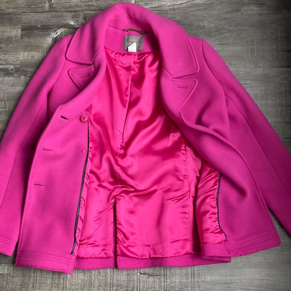 JCrew 6Tall Magenta STADIUM Peacoat - Picture 3 of 4
